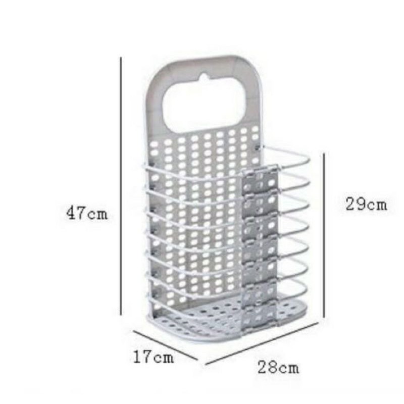 Giỏ treo quần áo ,treo đồ đa năng gấp gọn giỏ thông minh