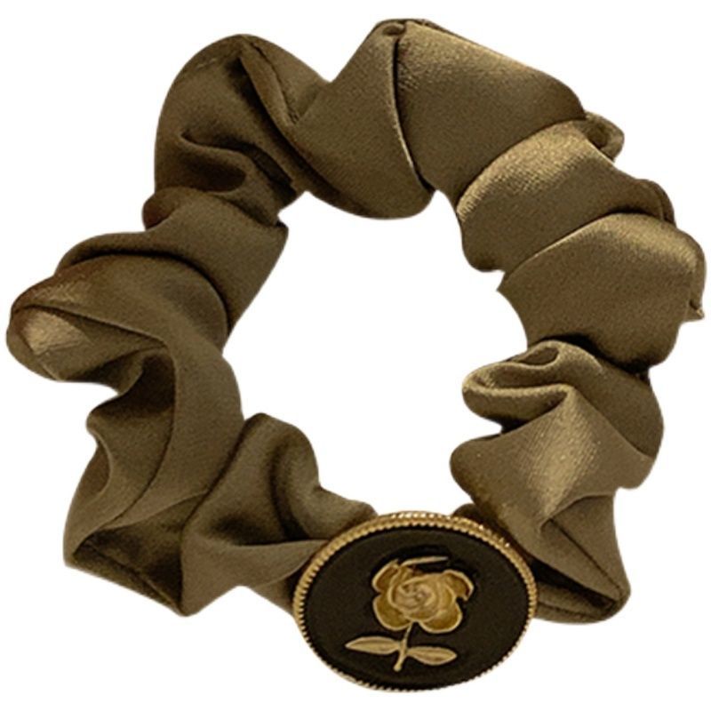 Dây Cột Tóc Màu Xanh Lá Cây Phong Cách Pháp Thời Trang Mùa Hè Mới Cho Nữ