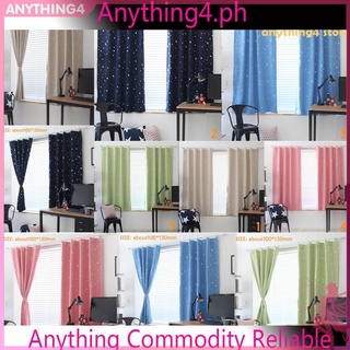 Rèm cửa họa tiết ngôi sao dễ thương kèm 4 móc treo bằng sắt