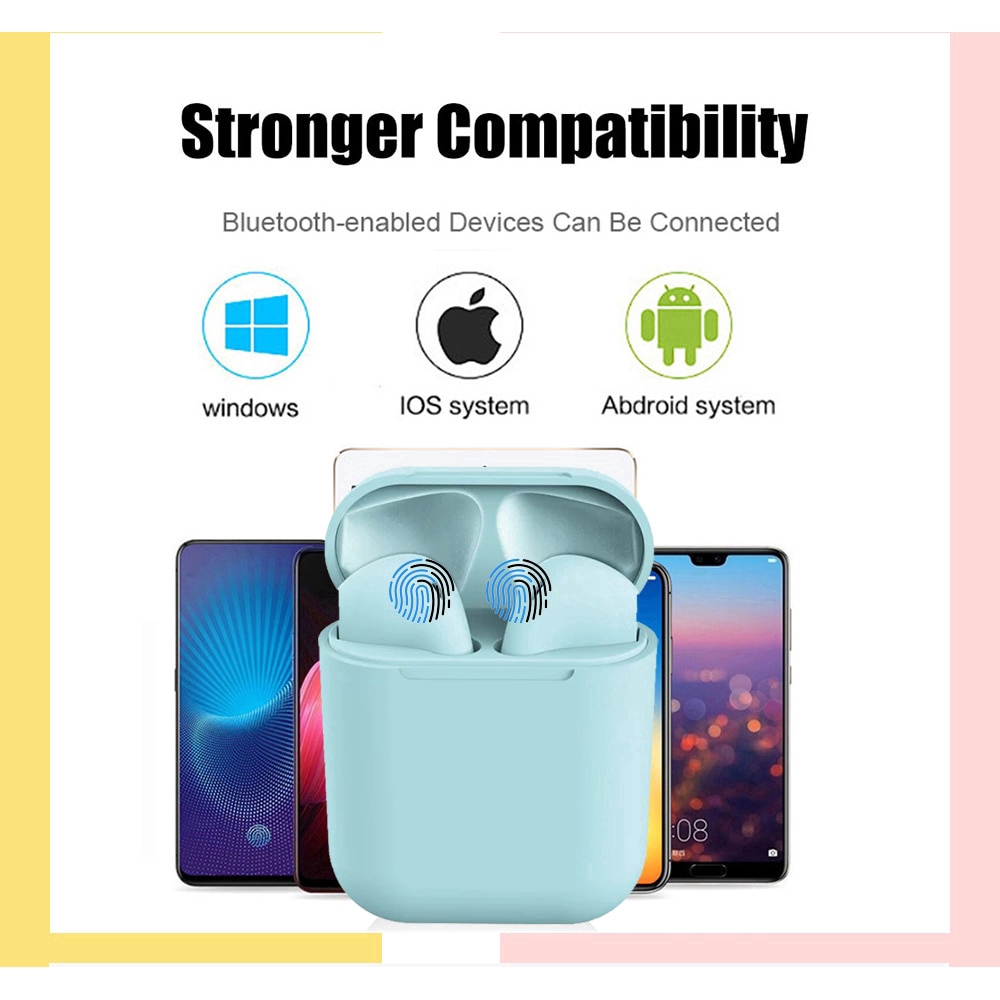 Tai Nghe Nhét Tai Bluetooth 5.0 Không Dây Inpos Tws I12 Kèm Hộp Sạc