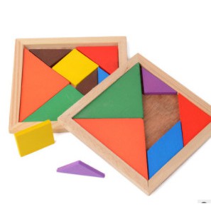 Xếp Hình TRÍ UẨN TANGRAM CAO CẤP  dày dặn -  Đồ chơi thông minh cho bé rèn luyện trí tuệ A373