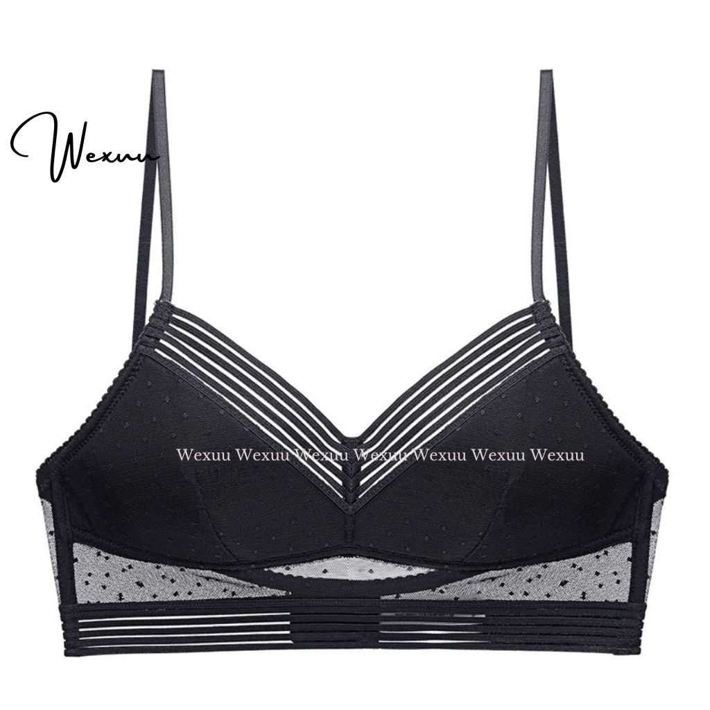 Áo bra nữ chữ U hở lưng 2 dây Wexuu Design thiết kế mút mỏng không gọng phối ren quyến rũ - AV16