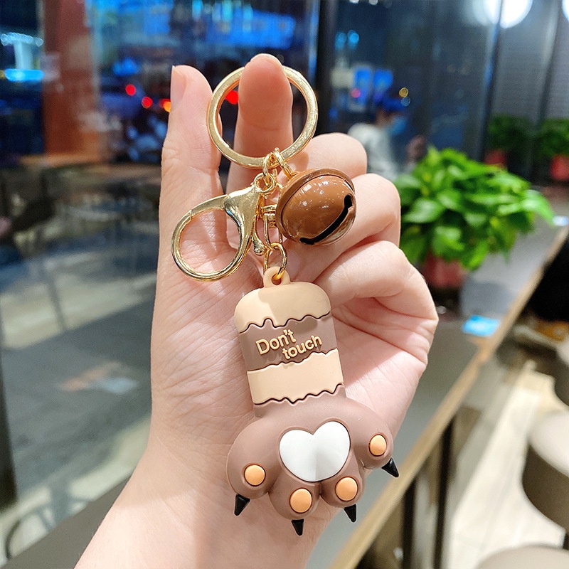 Móc khóa chân mèo với nhiều màu sắc hài hòa độc đáo, móc treo chìa khóa những chú mèo tinh nghịch Hot trend Tik Tok