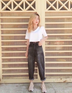 QUẦN BAGGY JEAN XÁM ĐEN
