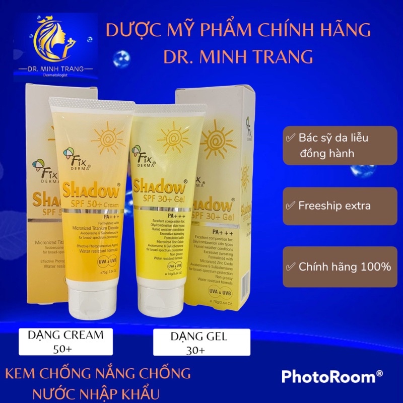 [ Chính Hãng]Kem chống nắng Fixderma Shadow spf 50+/ spf30+