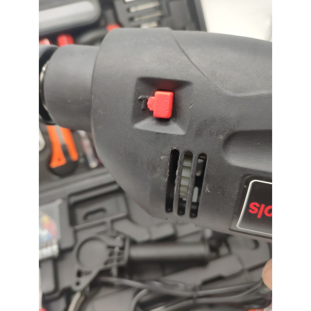 - Bộ máy động lực khoan tường, khoan gạch, khoan gỗ, khoan sắt, sửa chữa đa năng 103 chi tiết - Máy Đen