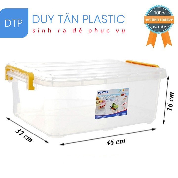 Thùng Nhựa Duy Tân Trong Suốt 15 Lít 46 x 32 x 16 cm No.H116 - DTNo.H116