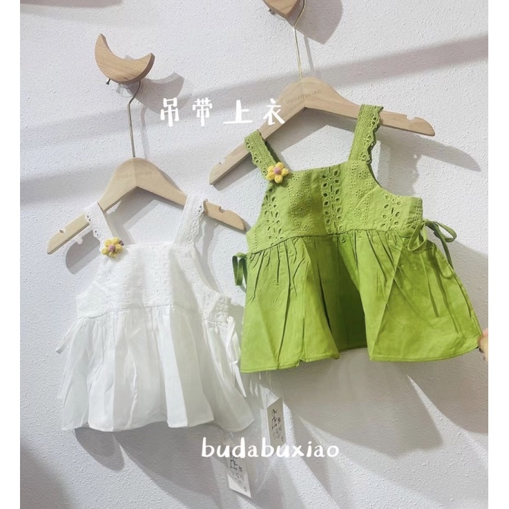 Áo 2 dây thô kèm tag hoa cho bé gái cực xinh thời trang mùa hè - Hàng QCCC