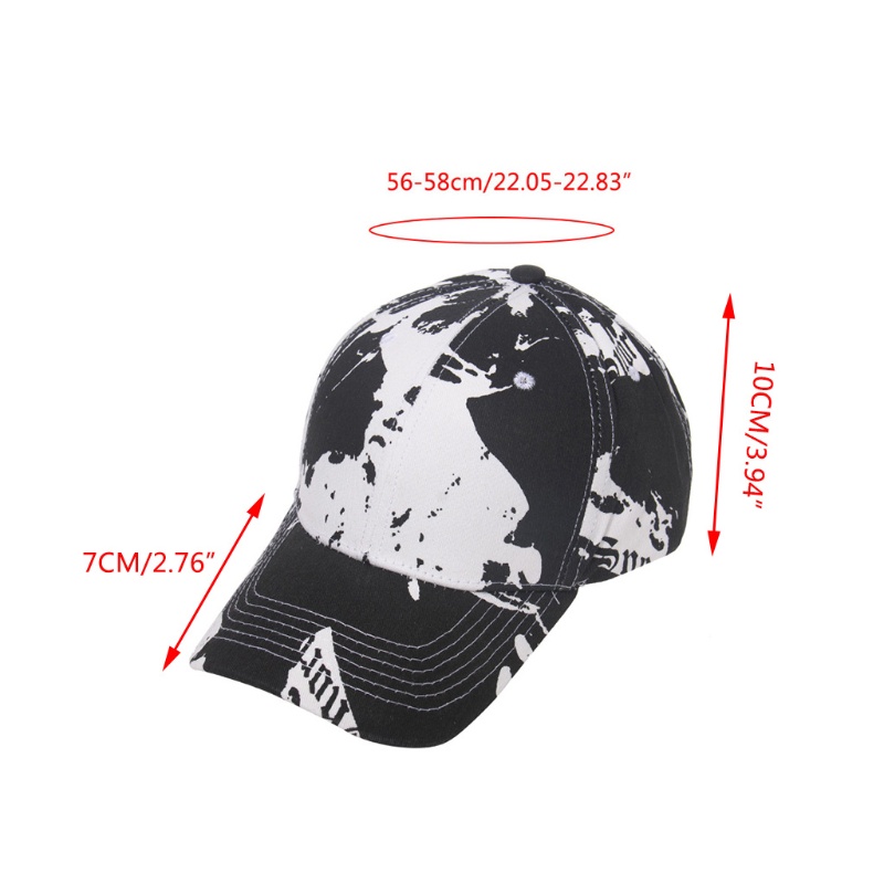 Mũ Lưỡi Trai Nhuộm Màu In Chữ Graffiti Phong Cách Hàn Quốc Thời Trang Mùa Hè Cho Nam Và Nữ