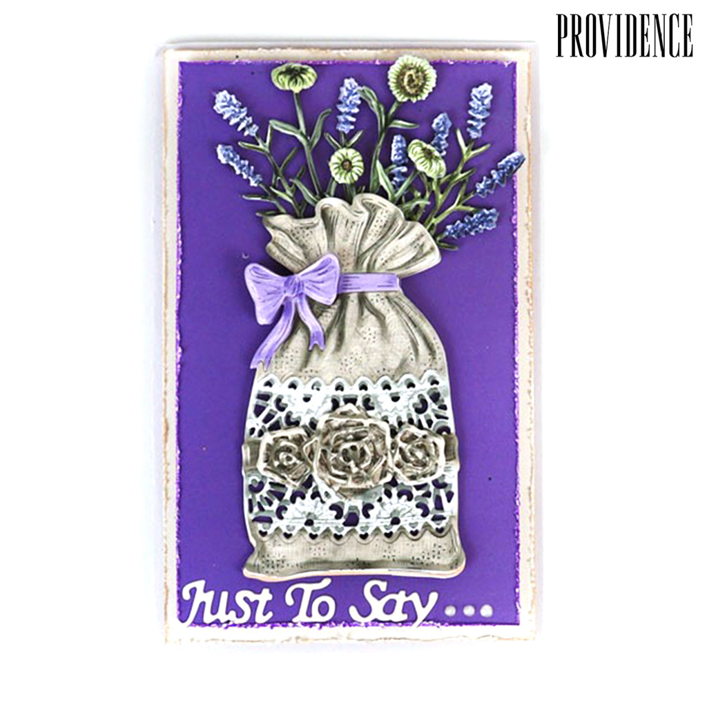 Khuôn Cắt Giấy Làm Từ Kim Loại Hình Hoa Lavender Trang Trí Scrapbook