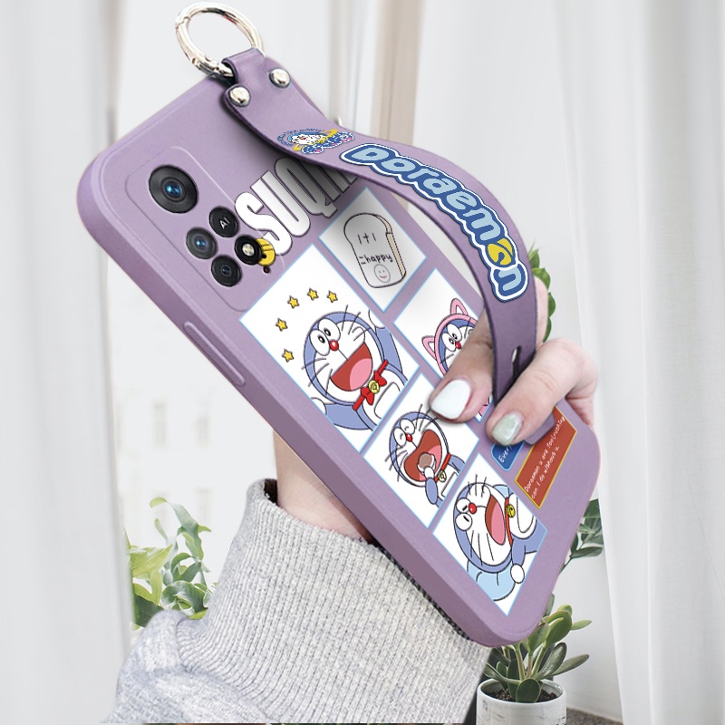 Ốp Điện Thoại Silicon Chống Sốc Hình Doraemon Có Dây Đeo Cho Xiaomi Redmi Note 11 Pro/Note 11 Pro 5G Note 11S