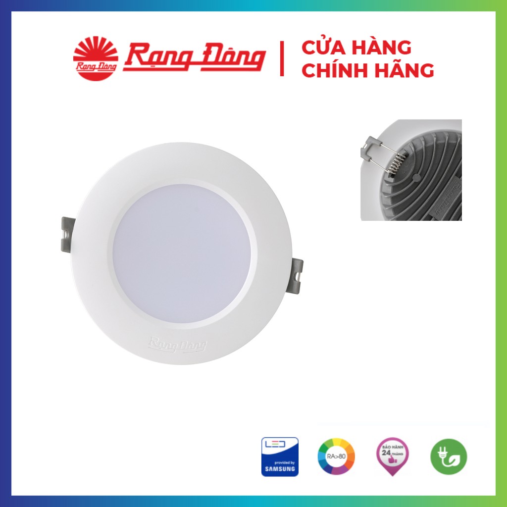 Đèn LED Downlight âm trần đổi màu 7W LED Rạng Đông, khoét lỗ 90mm, Model: D AT02L ĐM 90/7W