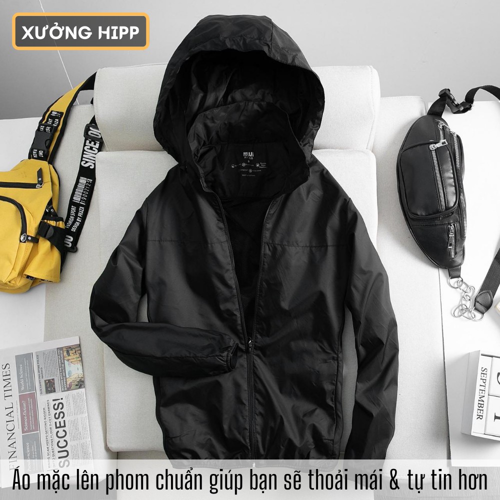Áo khoác gió nam Muji Xuất Nhật 2 lớp Xưởng Hipp, có mũ tháo dời, chất vải dù nhập chống nước - 2KGM | BigBuy360 - bigbuy360.vn