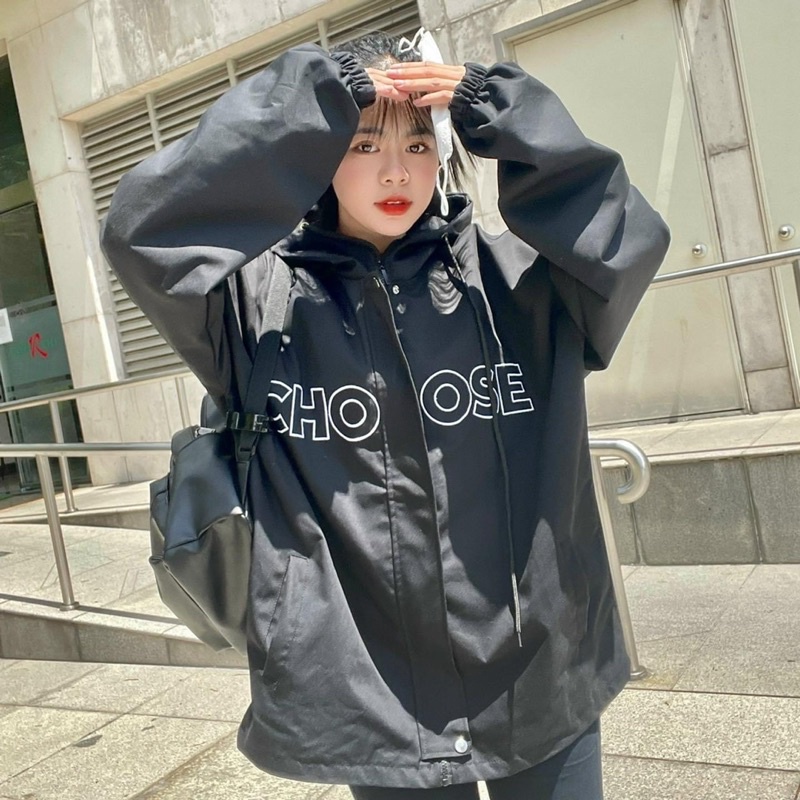 Áo Khoác  Kaki Mũ CHOOSE Jacket 2 Lớp Unisex, Áo Khoác Dù Chất Dày Dặn From Rộng Nam Nữ (Kèm Video Ảnh Thật)
