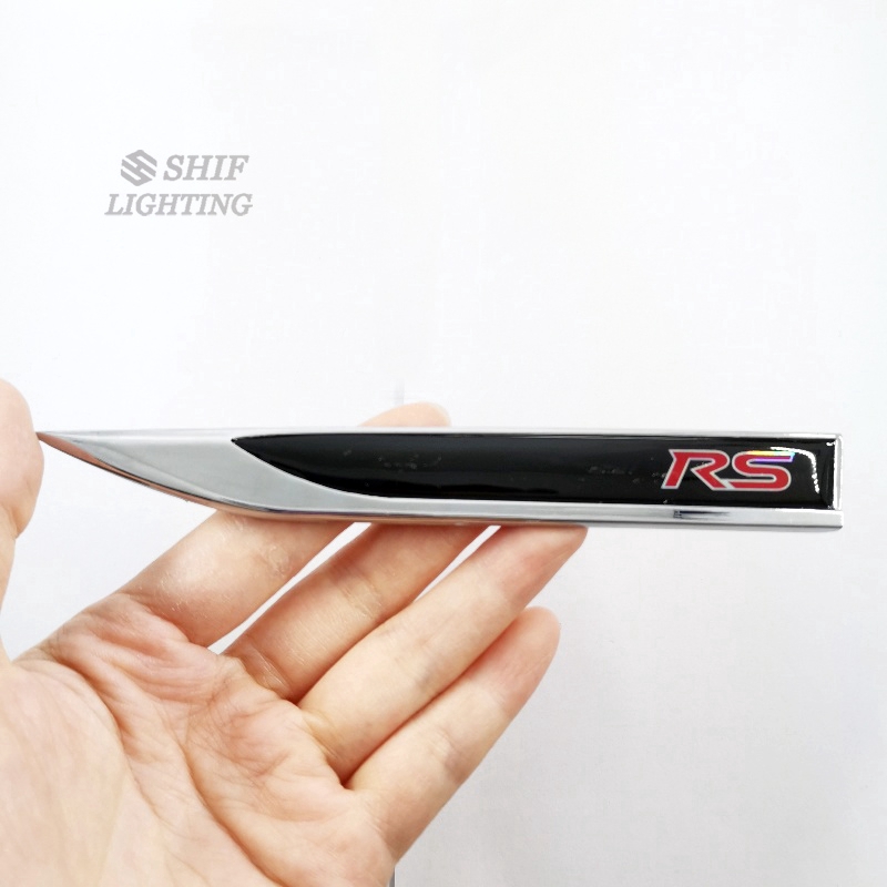 Bộ 2 Miếng Dán Logo Rs Honda Ford Bằng Kim Loại