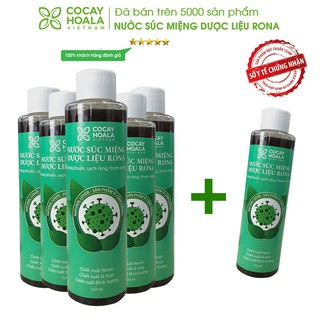 Nước súc miệng dược liệu R.O.N.A CoCayHoaLa - Khỏi lo Chảy máu chân răng, viêm lợi, hôi miệng, chai 150ml