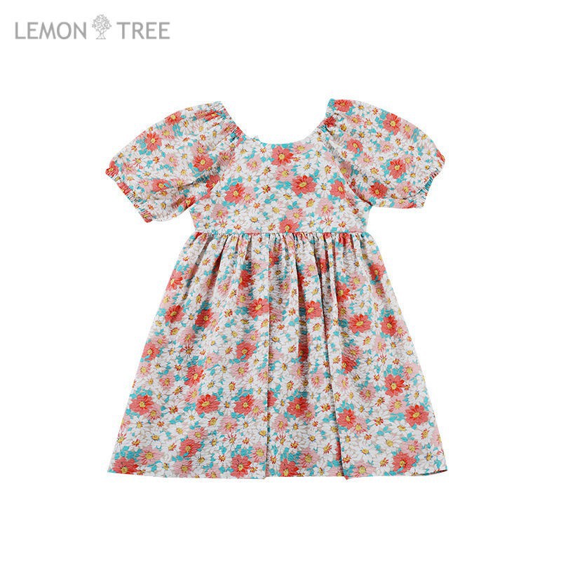 Parent-child dress mother-daughter dress summer floral dress 2021 new Korean version foreign style little girl loose cotton skirt girl dress