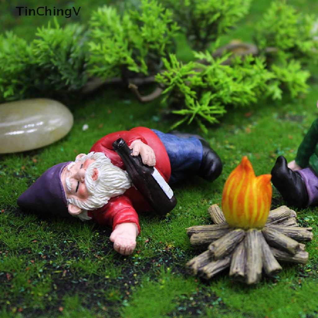 [TinChingV] Mô Hình Gnome Gnome Gnome Mini Bằng Nhựa Resin Vui Nhộn Trang Trí Sân Vườn Thu Nhỏ
