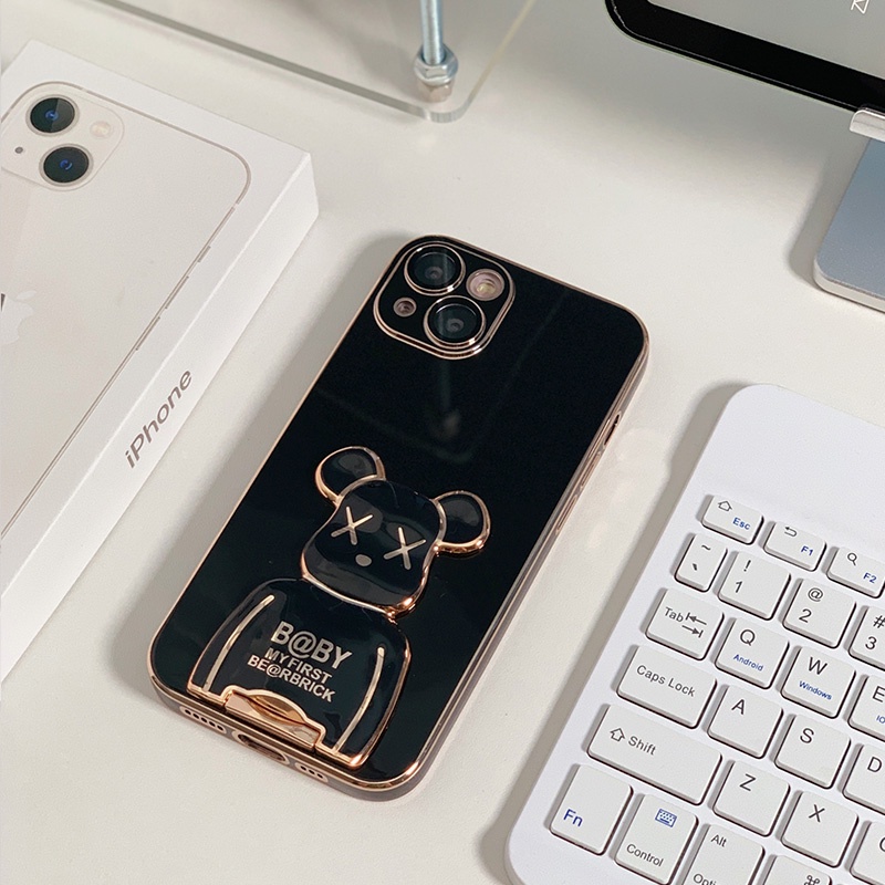 Ốp Điện Thoại Có Giá Đỡ Hình Gấu 3D Cho iPhone 13 12 11 pro max XS XR XAMAX 7/8SE2020 7/8PIUS