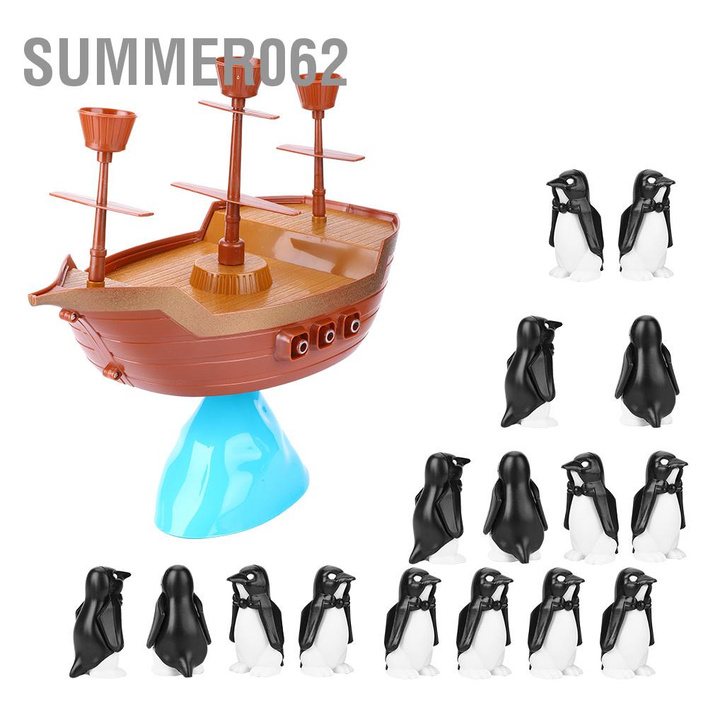 [Hàng Sẵn] Đồ chơi mô hình thuyền chim cánh cụt cân bằng cho cha mẹ và trẻ em【Summer062】