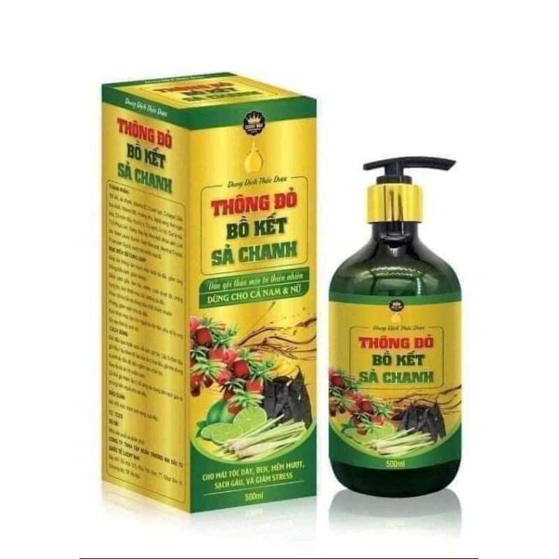 Combo 2 Chai Dung Dịch Thảo Dược Thông Đỏ Bồ Kết Sả Chanh