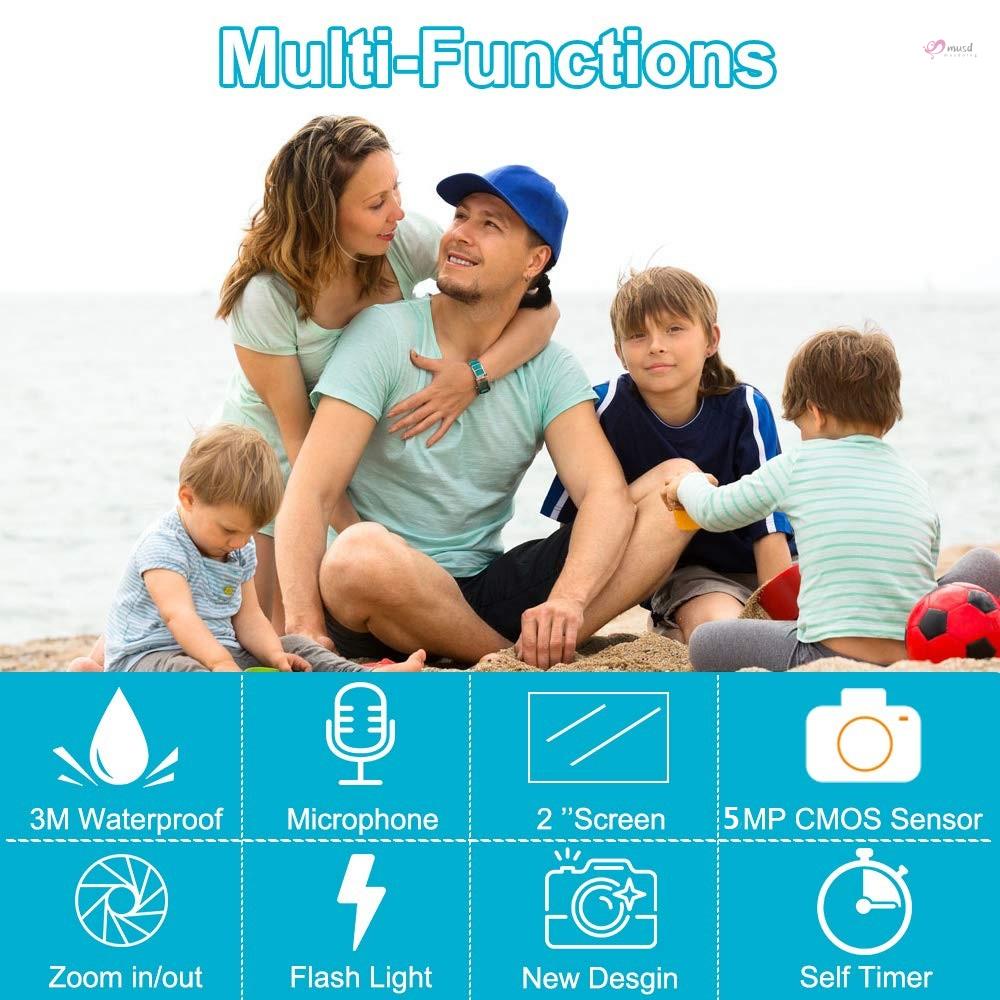 Máy quay phim kỹ thuật số 1080P với vỏ silicon mềm màn hình lớn 2 inch kèm dây đeo thẻ TF cho bé
 | BigBuy360 - bigbuy360.vn