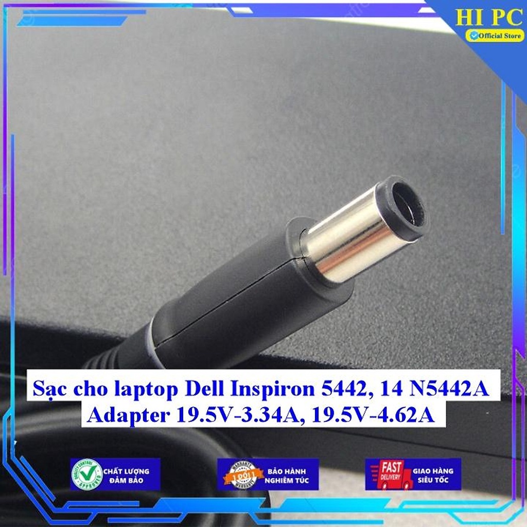 Sạc cho laptop Dell Inspiron 5442 14 N5442A Adapter 19.5V-3.34A 19.5V-4.62A - Hàng Nhập khẩu