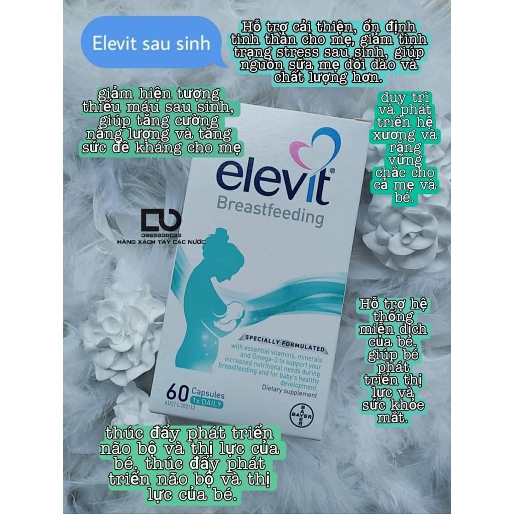 Vitamin tổng hợp elevit bú sau sinh mẫu mới 60 viên - ảnh sản phẩm 1