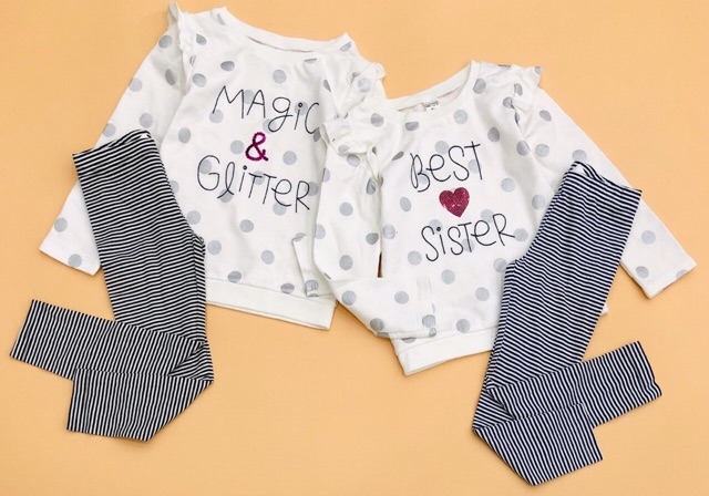 Set Carter dài tay bé gái