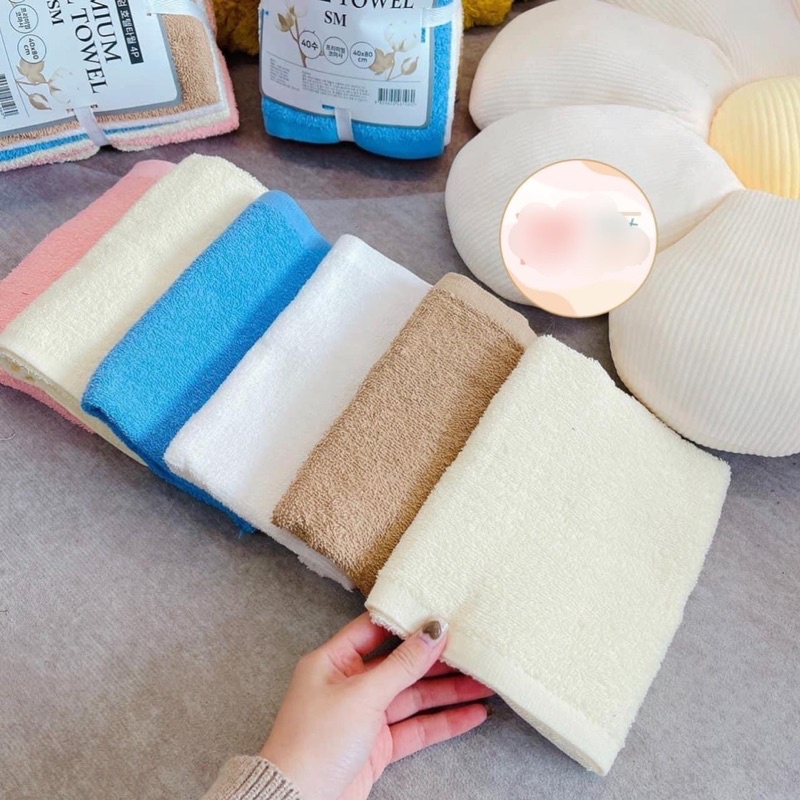 Sét 6 khăn tắm xuất dư, kt 40*80. Sợi cotton mềm mịn, thấm nước