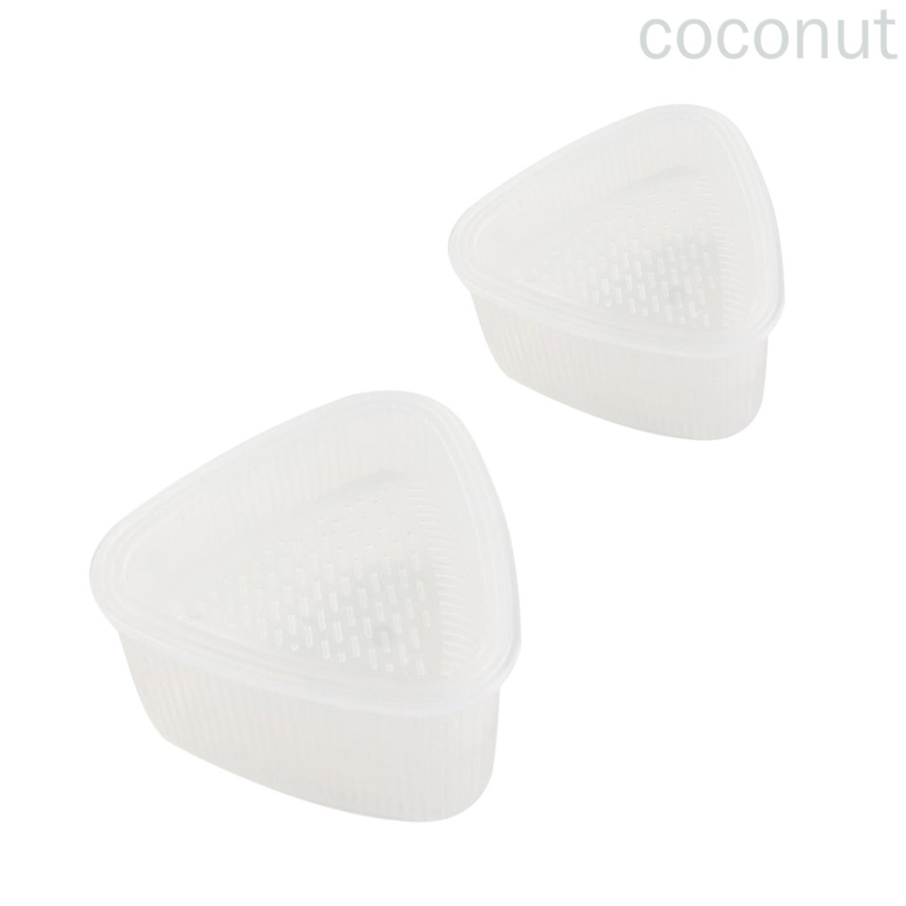 Set 2 Khuôn Làm Cơm Cuộn Hình Tam Giác Bằng Nhựa Pp Chống Dính Tiện Dụng