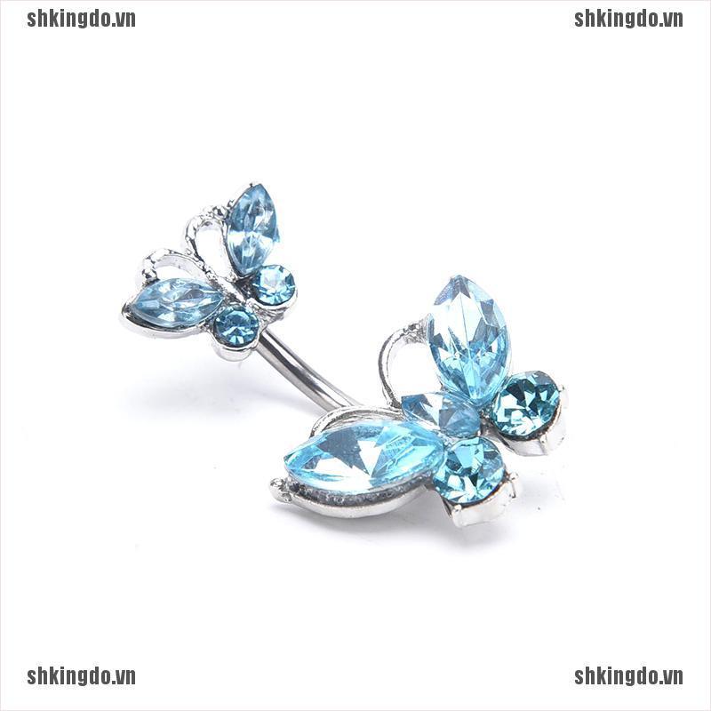 Khuyên Rốn Hình Bướm Đính Đá Xinh Xắn