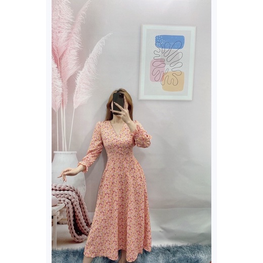 ĐẦM MAXI TAY DÀI (TAY XẺ)