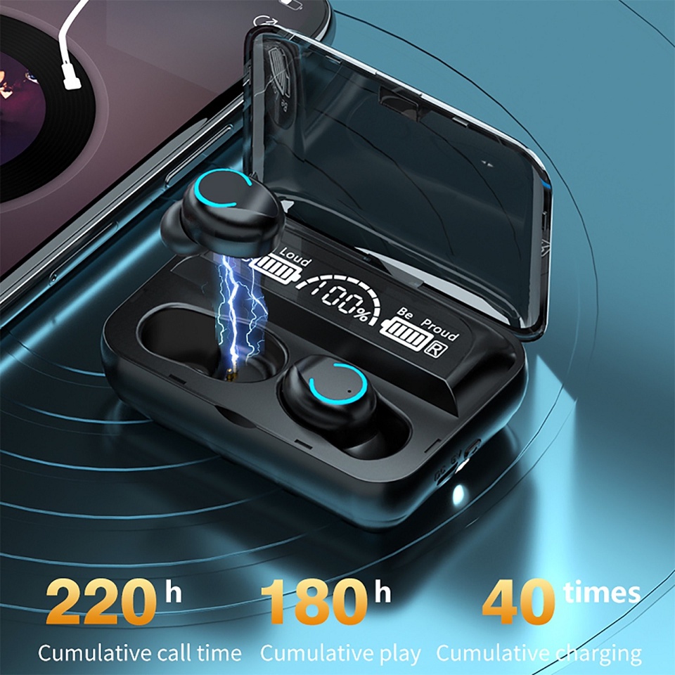 Tai nghe bluetooth F9-47  không dây giá rẻ android true wireless blutooth  ko dây mini tws chống ồn cảm ứng pin trâu