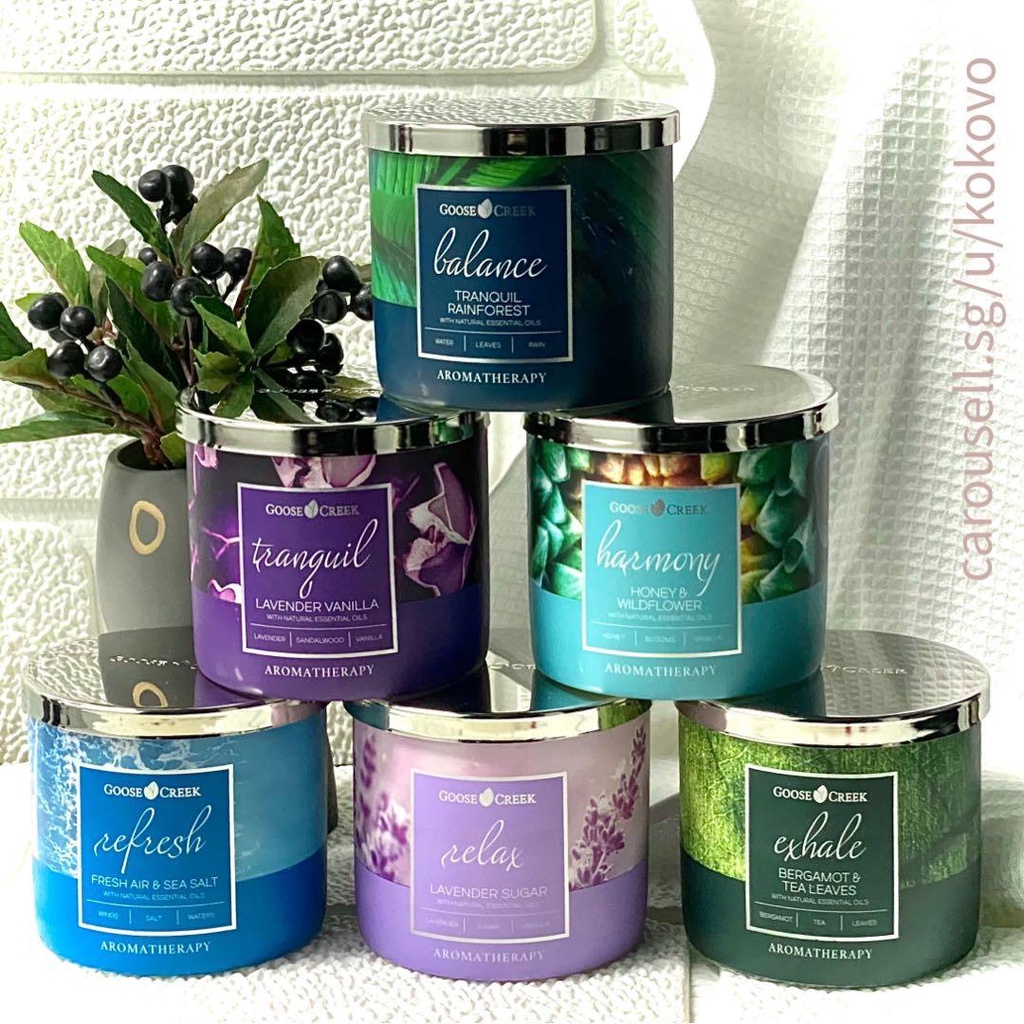 Nến thơm Goose Creek Candle - 3 bấc - Nhiều mùi siêu hot