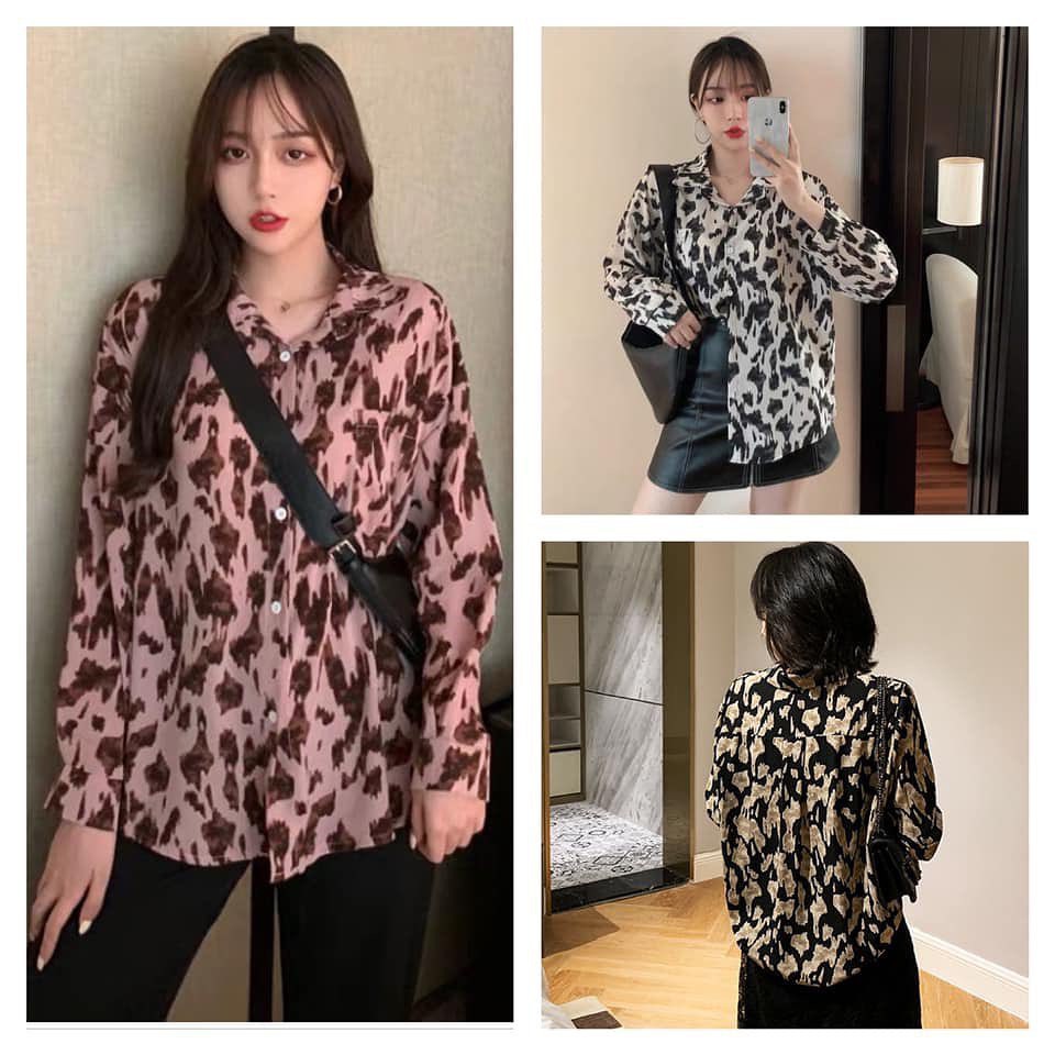 Áo lụa rằn ri da beo