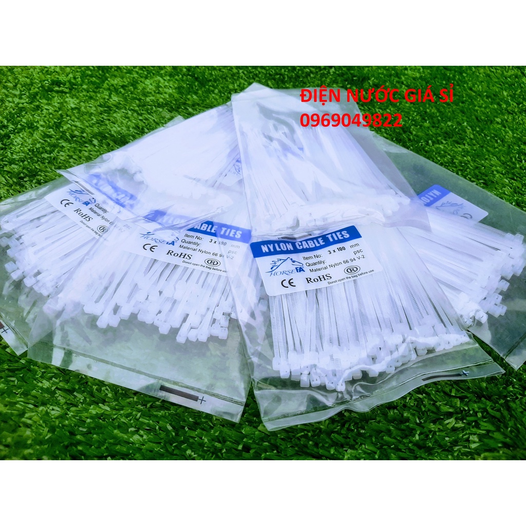 Combo 5 Bịch Dây Rút Nhựa 10cm - 1 Tấc, Dây Thít Nhựa Nylon 10cm