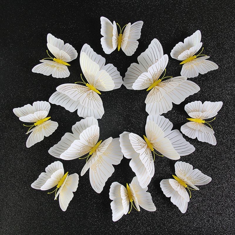 Set 12 Con Bướm 3d Dán Tường Trang Trí