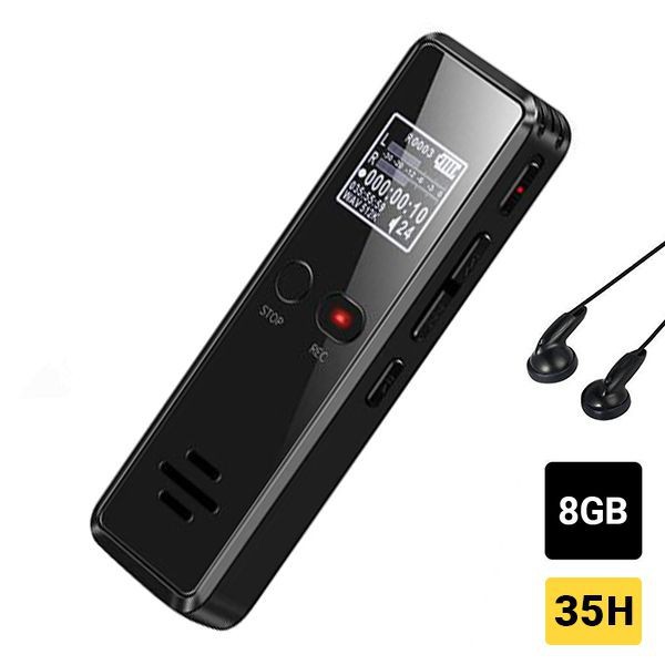 Máy ghi âm chuyên dụng mini DVR 818 dùng cho học tiếng anh, ghi bài giảng, cuộc họp - Ghi âm 35 giờ liên tục