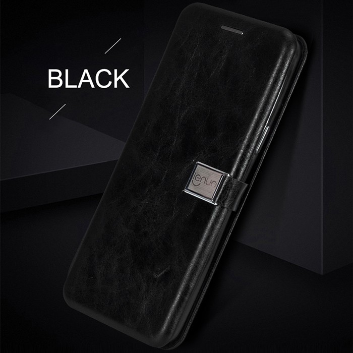 Bao da Galaxy S9 Plus Lenuo Lebe Flip Case - tặng dán lưng Carbon