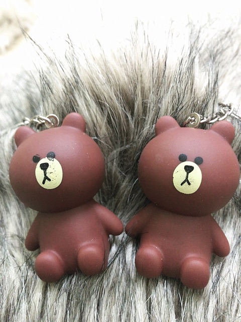 Móc khoá Gấu brown ngồi cute