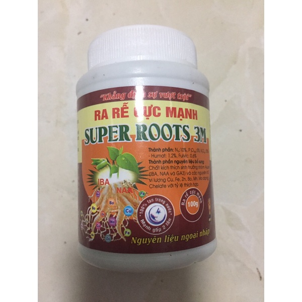 Phân bón super roots 3m kích thích ra dễ và nảy mầm thúc đẩy quá trình tăng trưởng và phát triển của cây,lọ 100g