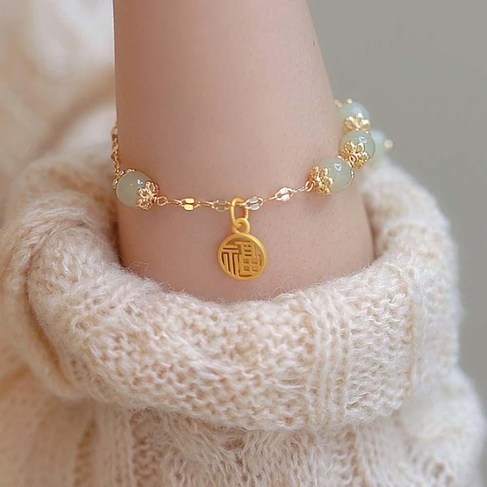 JARRED Vòng Đeo Tay Kiểu Trung Hoa Đơn Giản Thời Trang Cho Nữ