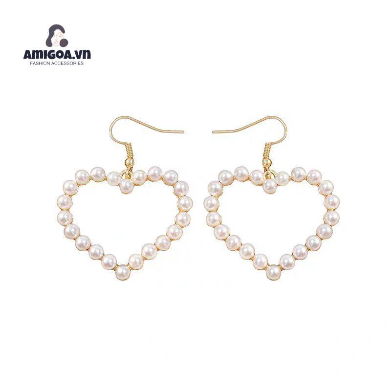 Bông Tai Trái Tim Xinh Xắn Thời Trang Cho Nữ