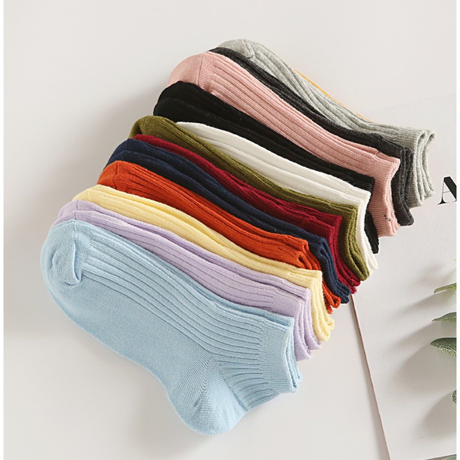 Tất Nữ Cotton Cổ Ngắn Xuất Hàn Thời Trang  Hàng Loại Đẹp.