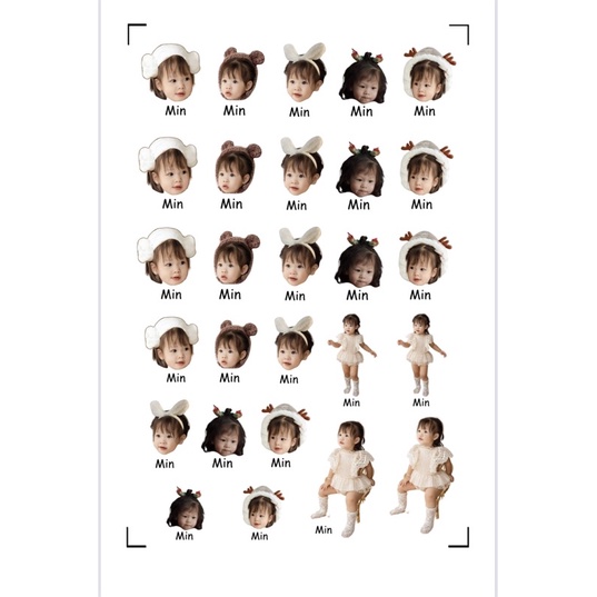 Sticker in tên bé Sticker in hình bé bền đẹp chống nước, rửa được máy tiệt trùng