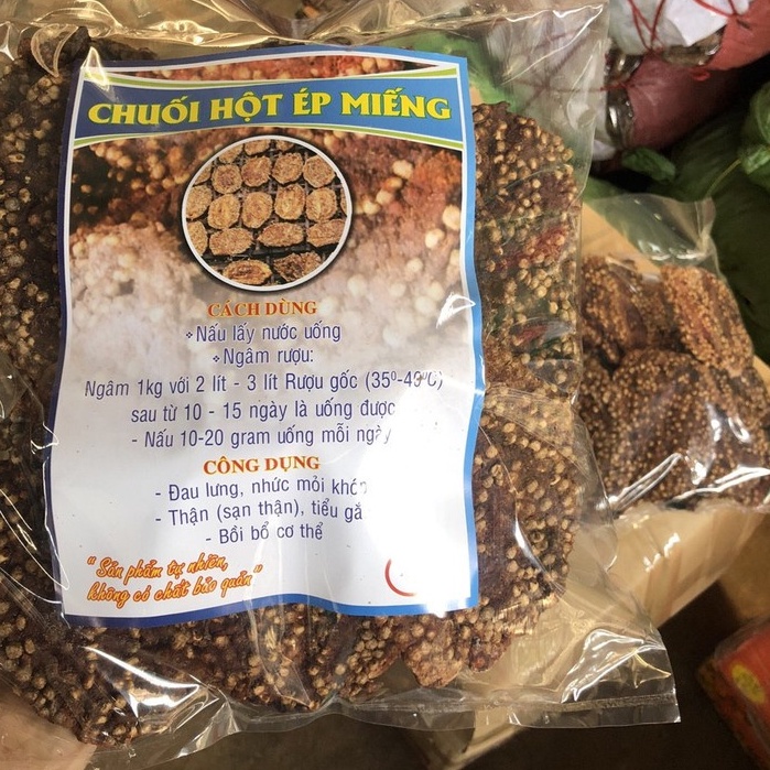 [Giá sỉ]Chuối hột rừng ép miếng Túi 1kg - Hàng Loại 1