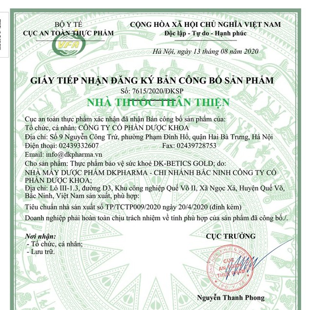 DK-BETICS  - Hỗ trợ ổn định, kiểm soát đường huyết, hạn chế nguy cơ biến chứng của người đái tháo đường