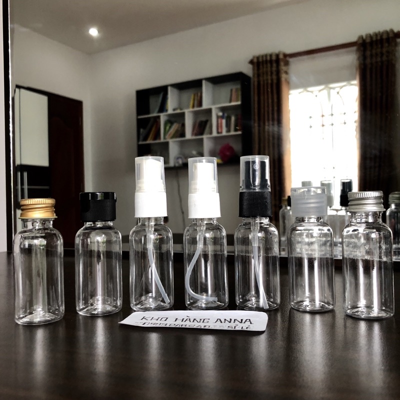 Lọ 30ML CHAI NHỰA NHỎ CHIẾT MĨ PHẨM trong / Nâu / trắng / xanh - Bình nhựa nhỏ xịt sương, xịt giọt CHIẾT NƯỚC HOA