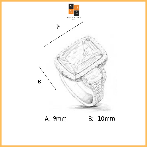 Nhẫn nam nhẫn làm từ bạc 925 có gắn đá nhân tạo thời trang DN1002